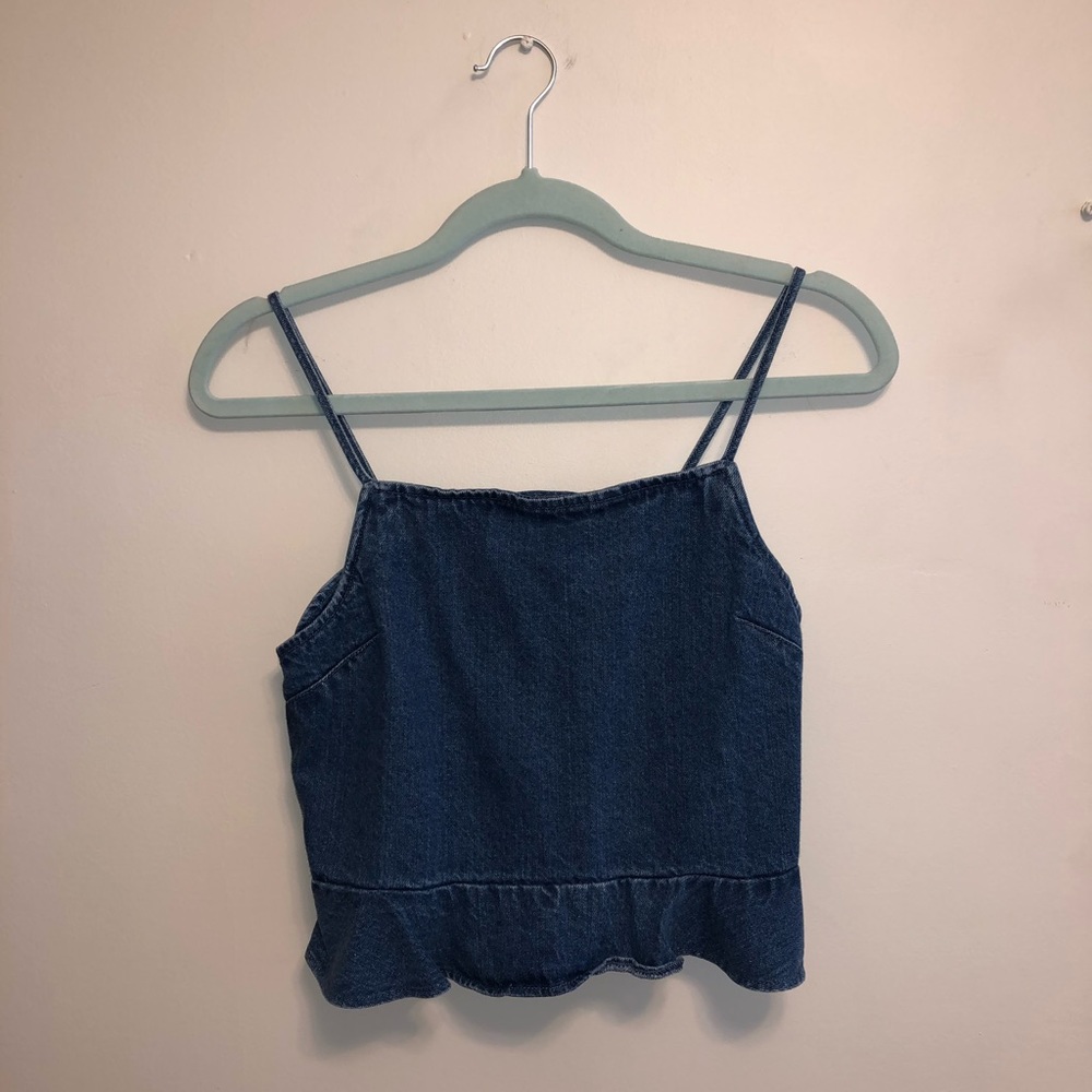 AMERICAN EAGLE denim crop top